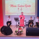 Vedere panoramică a scenei principale de la Festivalul Florile Oltului în Avrig
