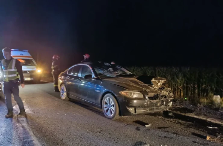 Accident pe DN 14, în afara localității Șeica Mare: Doi bărbați au ajuns la spital!