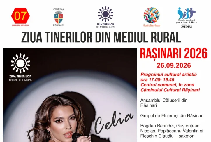 Ziua Tinerilor din mediul rural, sărbătorită la Rășinari. Celia va susține un recital special