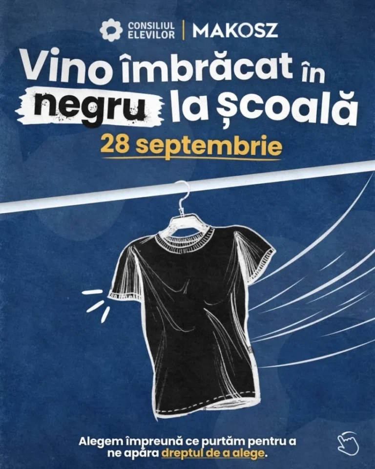 Consiliul Național al Elevilor cheamă elevii să poarte negru la școală, în semn de protest față de uniforma obligatorie