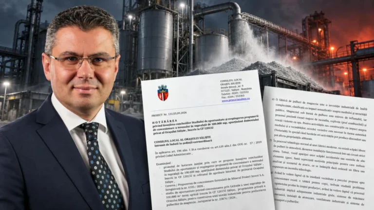 Primăria Săliște cere respingerea terenului pentru fabrica de magneziu pe baza unui studiu care argumentează concesionarea