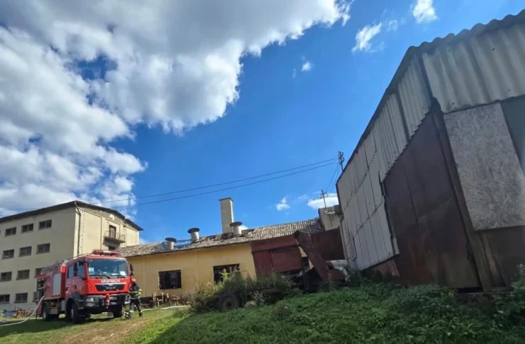 Un incediu a izbucnit la o hală de procesare a hameiului din Laslea