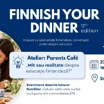 Eveniment Finnish Your Dinner Sibiu, prezentând elemente ale educației finlandeze într-un cadru informal