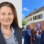 Oana Ungur în timpul unei conferințe de presă, după conflictul USR Cisnădie