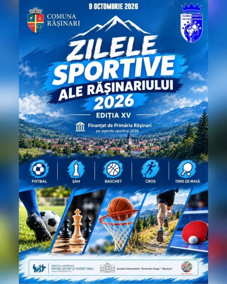 Zilele Sportive ale Rășinariului ajung la ediția a XV-a. Baschet, cros, fotbal, tenis de masă și șah pentru copii și tineri