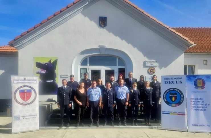 Delegație a Poliției Cehe, în vizită la Centrul Chinologic din Sibiu. Schimb de experiență în pregătirea câinilor de serviciu