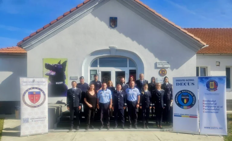 Delegație a Poliției Cehe, în vizită la Centrul Chinologic din Sibiu. Schimb de experiență în pregătirea câinilor de serviciu