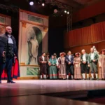 Afisă sau fotografie promoțională pentru spectacolul Tosca Puccini la Sibiu.