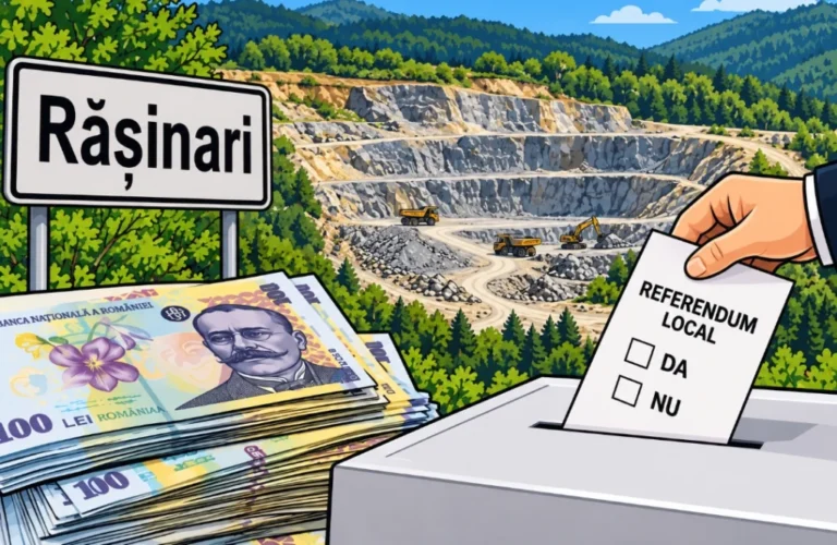 Referendumul de la Rășinari îi costă pe localnici 150.000 de lei. Votul este doar consultativ, dar întrebarea poate afecta orice viitoare carieră de piatră din comună