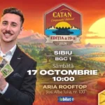 Pasiionați jucând Catan la un turneu, în cursa pentru calificarea la Campionatul Național Catan
