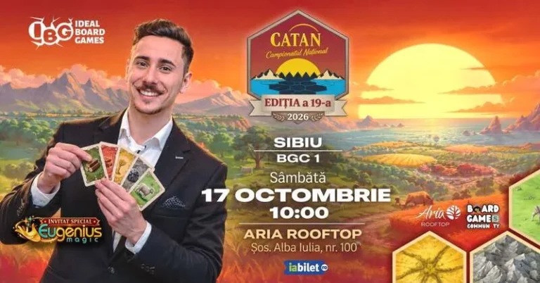 Peste 100 de pasionați de Catan, așteptați la Sibiu pe 17 octombrie. Cei mai buni jucători se califică la Campionatul Național