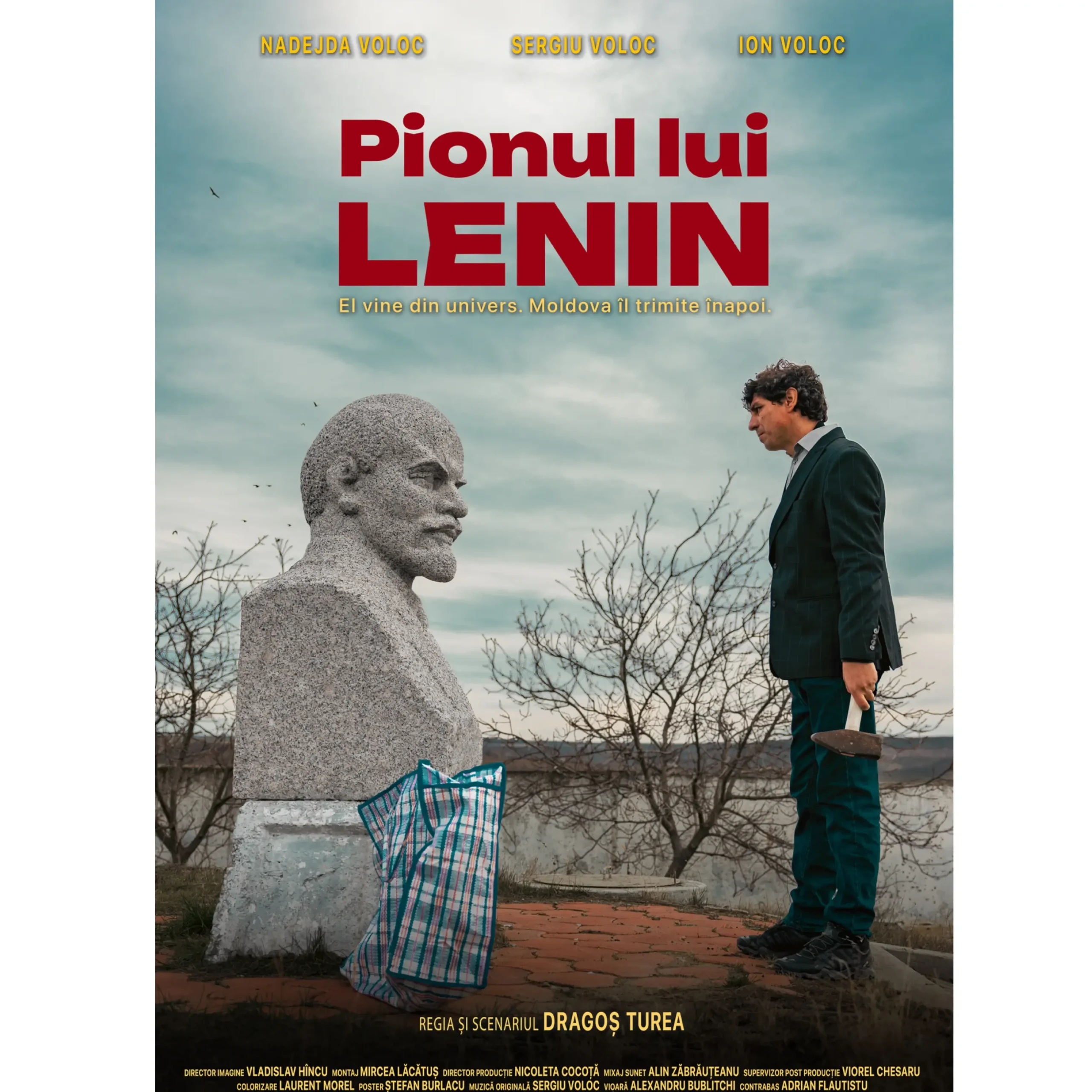Statuie sovietică a lui Lenin, țintă a acțiunilor Pionului lui Lenin în Moldova.