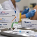 Captură de ecran a stocului actual de vaccin antigripal pentru județul Sibiu