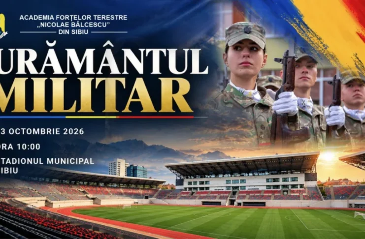 447 de studenți vor depune jurământul militar pe Stadionul Municipal din Sibiu, vineri, 23 octombrie