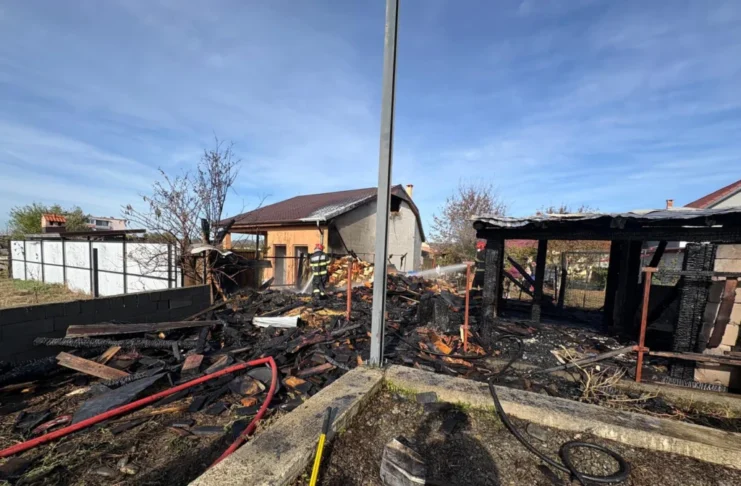 Zeci de animale au murit într-un incendiu izbucnit la Cârța, iar o femeie a suferit un atac de panică