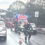 Poliția și salvarea la locul faptei pe Șoseaua Alba Iulia după accidentul auto