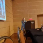Prof. dr. Victoria Bîrluțiu prezentând lucrare despre infecția cu norovirus la Congresul de Medicină de Familie